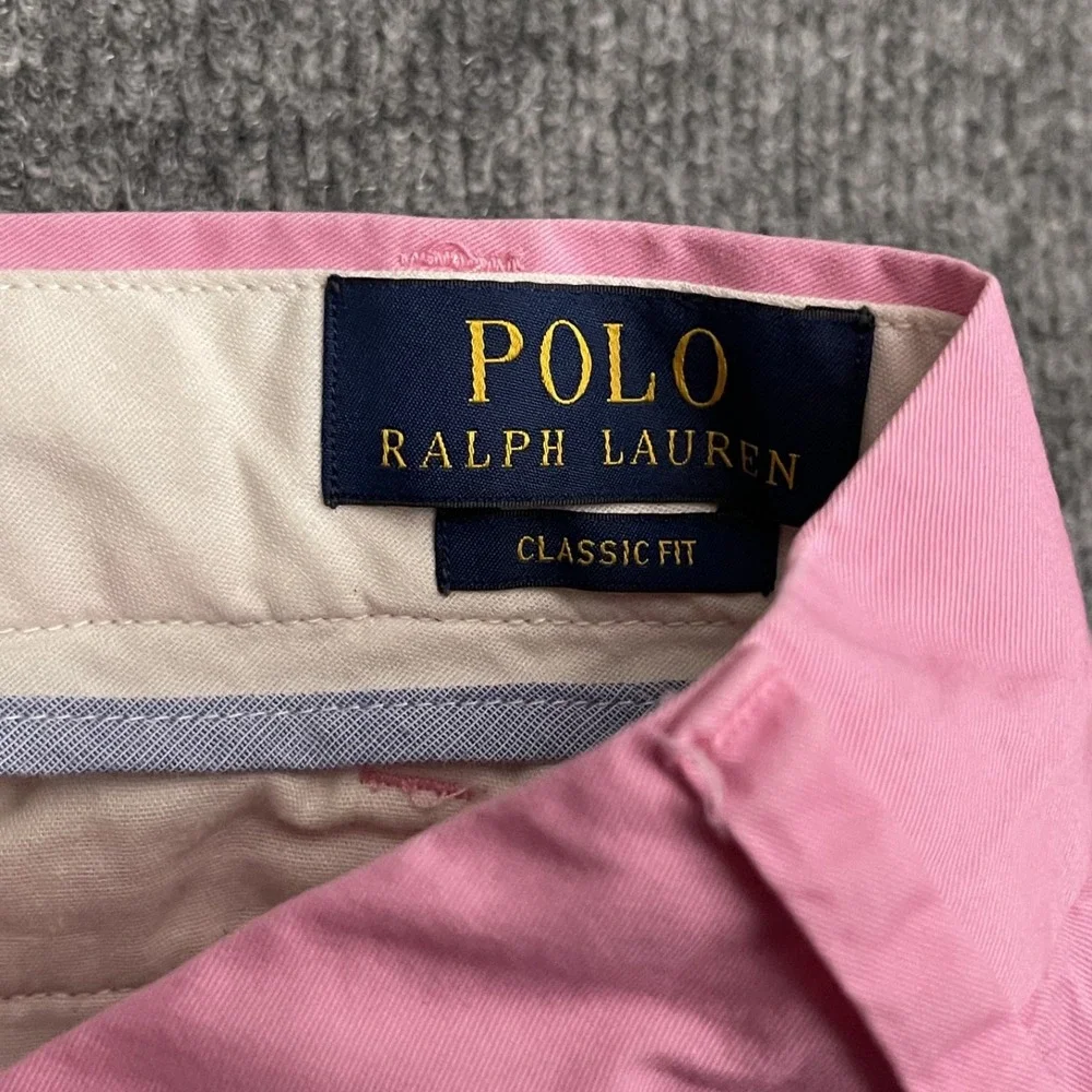 Polo Ralph Lauren Chino Shorts Mens Sz 33 Classic Fit Cotton Preppy Pink